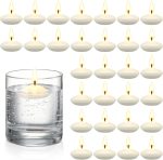 Unscented Floating Candles Small 26mm x38mm 20g 3-4 Hrs (+/-) Burn White 25 Pack