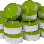 Sacred Ceylon - Tealight Candles  Unscented -13mmx38mm 14g 3hrs Candles Green 25 pack