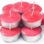 Sacred Ceylon - Tealight Candles  Unscented -13mmx38mm 14g 3hrs Candles RED 25 pack