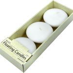 Sacred Ceylon Floating Candles XL Large 44mm x76mm 125g 8Hr to 10Hr (+/-) Burn White 50 Pack