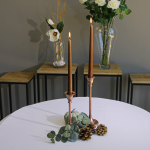 Sacred Ceylon Gold Smoke Taper / Dinner Candle – 12″ Unscented Brown 12" (H) x .75" (W - base) set of 6 තොග මිල ලබා ගත හැක - Image 2