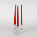 Sacred Ceylon Gold Smoke Taper / Dinner Candle – 12″ Unscented Red 12" (H) x .75" (W - base)set of 12