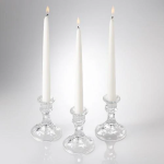 Sacred Ceylon Gold Smoke Taper / Dinner Candle – 12″ Unscented White 12" (H) x .75" (W - base) Set of 6