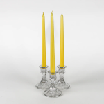 Sacred Ceylon Gold Smoke Taper / Dinner Candle – 12″ Unscented Yellow 12" (H) x .75" (W - base)set of 12