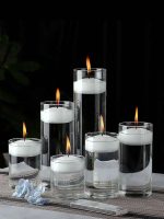 10 cm x 10 cm Pillar and Floating Candle Holder Glass - Image 8