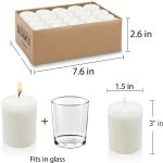 Gold Smoke Pillar Candles Small Unscented Dripless White - 1.5"x3" - (Pack of 12 Candles) (ඉටිපන්දම් 12 ක ඇසුරුමක්) - Image 2