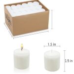 Gold Smoke Unscented White Votive Candles Bulk  - 1.5"x2" (Pack of 12 Candles) (ඉටිපන්දම් 12 ක ඇසුරුමක්) Wholesale - Image 2