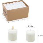 Gold Smoke – Votive Candles Unscented 2″ W- 1.5″ H with Set of 12 – White (Candle Only) (සුවඳ නැති ඉටිපන්දම් 2″ W- 1.5″ H  –  සුදු වර්ණය (ඉටිපන්දම පමණි)) - Image 5