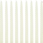 Spiral Taper Candle 7.5" White Unscented Dripless Candlesticks (Pack of 6 Candles) (ඉටිපන්දම් 6 ක ඇසුරුමක්)