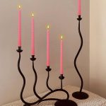Spiral Taper Candle 12" PINK Unscented Dripless Candlesticks (Pack of 12 Candles) (ඉටිපන්දම් 12 ක ඇසුරුමක්) - Image 2