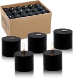 Gold Smoke Unscented BLACK Votive Candles Bulk  - 1.5"x2" (Pack of 12 Candles) (ඉටිපන්දම් 12 ක ඇසුරුමක්) Wholesale