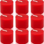 Gold Smoke Unscented RED Votive Candles Bulk  - 1.5"x2" (Pack of 12 Candles) (ඉටිපන්දම් 12 ක ඇසුරුමක්) Wholesale