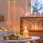 Spiral Taper Candle 12" ORANGE Unscented Dripless Candlesticks (Pack of 12 Candles) (ඉටිපන්දම් 12 ක ඇසුරුමක්) - Image 3