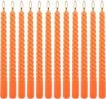 Spiral Taper Candle 12" ORANGE Unscented Dripless Candlesticks (Pack of 12 Candles) (ඉටිපන්දම් 12 ක ඇසුරුමක්)