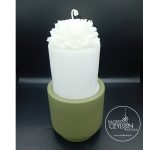 Green Large Base Decor Candle CH004