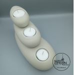 Fire Stone beige color T light Holder  CH0019