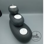 Fire Stone Mat Black  color T light Holder  CH0021