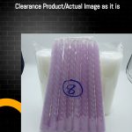 Clearance Spiral Candle Purple - 7.5"  Unscented Solid Pillar Candles 8 Candle Pack