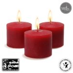 Gold Smoke – Votive Candles Unscented 2″ W- 1.5″ H with Set of 12 – Red (Candle Only) (සුවඳ නැති ඉටිපන්දම් 2″ W- 1.5″ H  –  (ඉටිපන්දම පමණි))